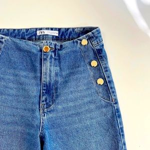 Zara Wide leg cropped jeans